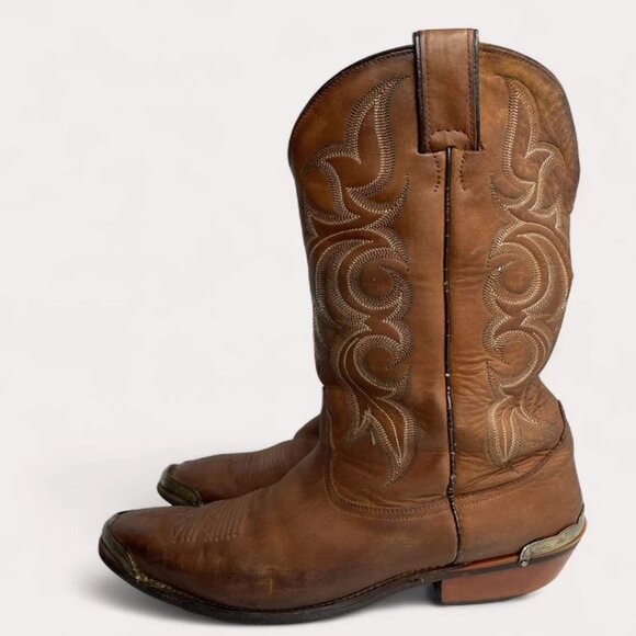Nocona Brown Western Cowboy Boots - Picture 7 of 14